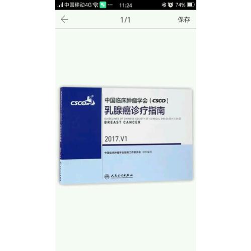 中國臨床腫瘤學(xué)會(huì)(CSCO)乳腺癌診療指南 2017.V1