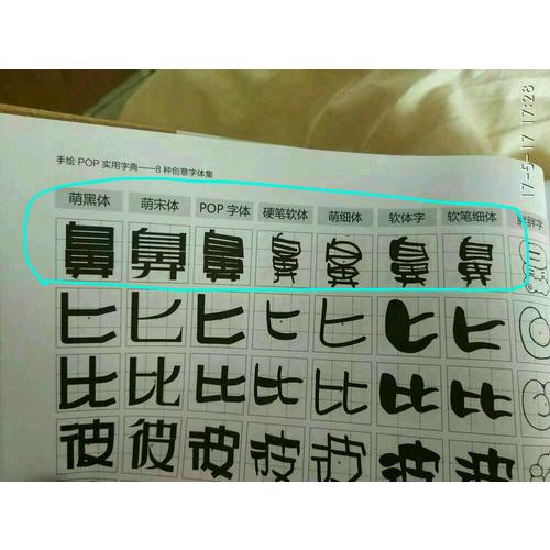 手繪POP實用字典——8種創意字體集